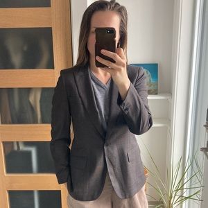 JUDITH & CHARLES brown wool and silk blazer size 8